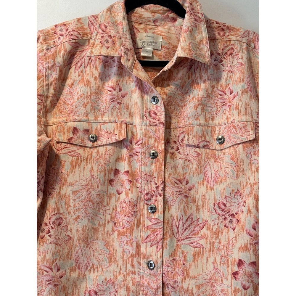 Fun Floral Christopher & Banks Stretch Jacket Ladies Size Medium - Picture 2 of 4